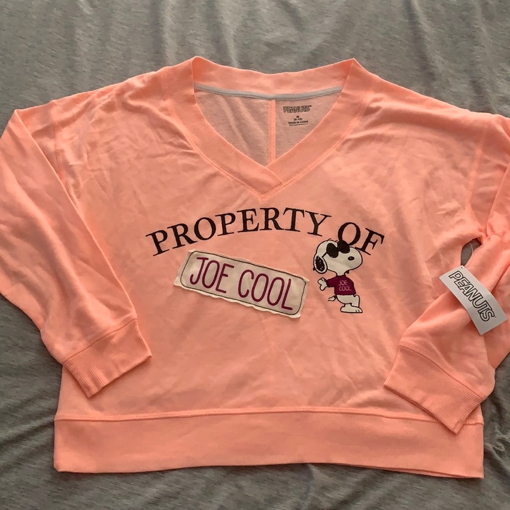 Peanuts crop sweatshirt NWT